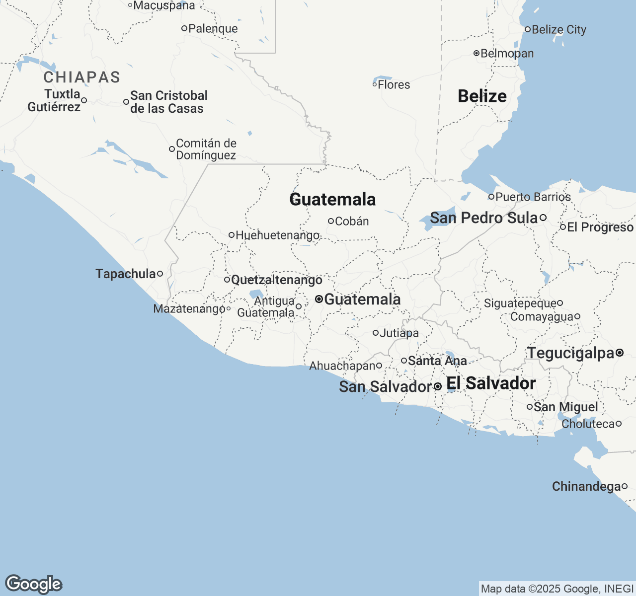 Map of Guatemala City